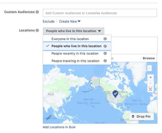 Facebook Advertising Locations