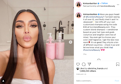 Influencer Partnerships Kim Kardashian